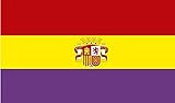 Durabol Bandera de la Republica Española con Escudo 150 * 90 cm Spain Flag