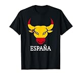 España Bandera Española Souvenir Toro España Cabeza de Toro Silueta Camiseta