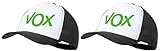 MERCHANDMANIA Pack 2 Gorras Negras Logo Partido VOX Derecha Cap