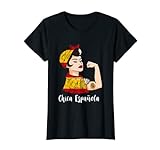 Español Chica Chica Bandera Española Española Raíces España Camiseta