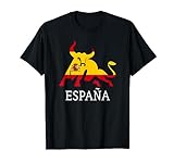 España Bandera Española Souvenir Toro España Bull Silhouette Camiseta