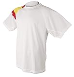 Camiseta, Camiseta Hombre, técnica, Blanca con los Colores de España (M) Pecho: 50 CM;Largo: 67.5...
