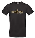 Camiseta Negra Bunbury Rock Heroes del Silencio Premium 190 grs Impresion Dorada ESPAÑA (L)