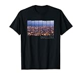 Barcelona Cataluña retro Skyline España Vintage Souvenir Camiseta
