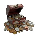 IMPACTO COLECCIONABLES Cofre del Tesoro con Monedas auténticas de colección - Incluye 1 kg de...