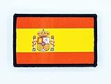 MateyCo Parche con Velcro Bandera España Tejida oficial 8 cm x 5 cm para Mochila, Chaleco, Gorras....
