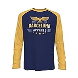 Camiseta Deportiva de Manga Larga Barcelona Cataluña España Estilo Atlético de Deporte BCN a la...