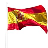 KliKil Bandera España Grande - 1 Bandera de España en poliéster náutico super resistente al...