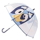 Paraguas Manual de Bluey para Niños - Transparente con Estampado de Bluey - Apertura Manual - 100%...