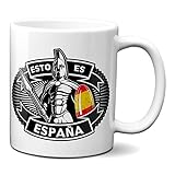 Planetacase Taza Esto es España Estilo Espartano- Regalo Patriota y Original para Amigos y Familia...