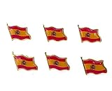 HCZ Insignias de Pin de Bandera de España.6 Unidades