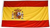 esvendio Bandera de España de Tela Fuerte (2pcs), Bandera Española Grande para Exterior 150x90 cm