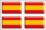 Artimagen Pegatina Bandera Rectángulo 4 uds. España Resina 30x18 mm/ud.