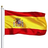 Bandera España Grande, Amison 2pcs Bandera de España, Resistente a la Intemperie, 90 x 150 cm