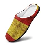 Bandera España Zapatillas Mujer Cálido Cómodas Pantuflas Casa Antideslizante Slippers