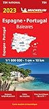 Carte Espagne, Portugal 2023 Michelin