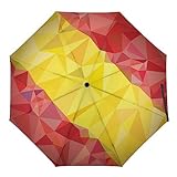 Paraguas plegable con bandera de España de polietileno bajo, paraguas portátil compacto para...