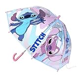 Paraguas de Burbuja de Lilo & Stitch - Estampado con Stitch y su Novia Angel - Apertura Manual -...