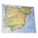 Mapa en relieve España físico. Escala 1:200.000, 105x95 cm
