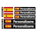 Pegatinas de Bandera con Nombre Personalizado para Bicicletas, Motos, Coches y patinetes...