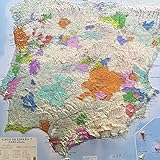 Mapas en relieve Vinos de España y Portugal. Escala 1:1.200.000, 105x95 cm: Mapa en relieve