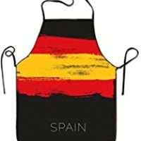 Delantal de Chef Personalizado Pinturas Coloridas en España para Mujeres Hombres Camarera Hornear Artesanía Jardinería Cocina Girlling Barbero Pinafore